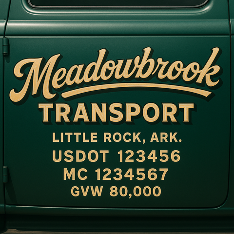 Custom Truck Door Sign Decal Stickers For Business, Trucking Business, Work Trucks (2-Pack)