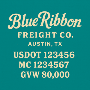 Custom Truck Door Sign Decal Stickers For Business, Trucking Business, Work Trucks (2-Pack)