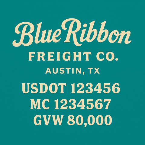 Custom Truck Door Sign Decal Stickers For Business, Trucking Business, Work Trucks (2-Pack)