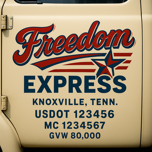 Custom Truck Door Sign Decal Stickers For Business, Trucking Business, Work Trucks (2-Pack)