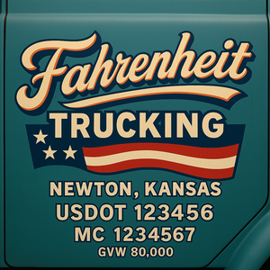 Custom Truck Door Sign Decal Stickers For Business, Trucking Business, Work Trucks (2-Pack)