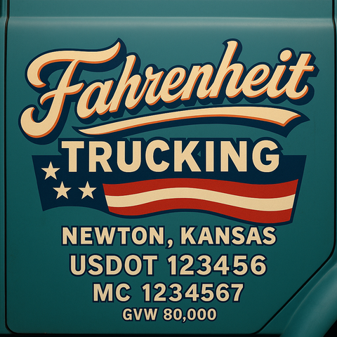 Custom Truck Door Sign Decal Stickers For Business, Trucking Business, Work Trucks (2-Pack)