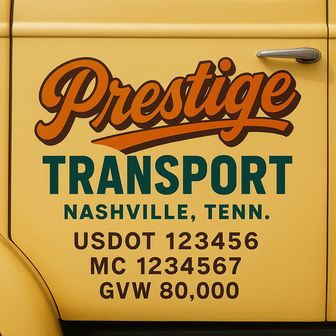 Custom Truck Door Sign Decal Stickers For Business, Trucking Business, Work Trucks (2-Pack)
