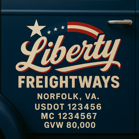 Custom Truck Door Sign Decal Stickers For Business, Trucking Business, Work Trucks (2-Pack)