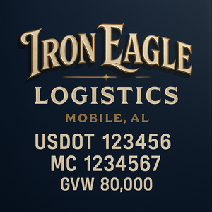 Custom Truck Door Sign Decal Stickers For Business, Trucking Business, Work Trucks (2-Pack)