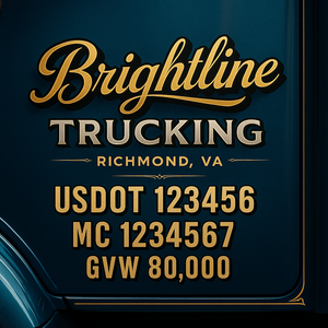 Custom Truck Door Sign Decal Stickers For Business, Trucking Business, Work Trucks (2-Pack)
