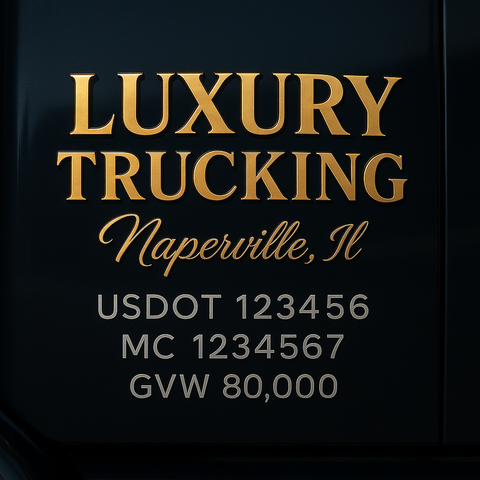Custom Truck Door Sign Decal Stickers For Business, Trucking Business, Work Trucks (2-Pack)