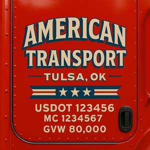 Custom Truck Door Sign Decal Stickers For Business, Trucking Business, Work Trucks (2-Pack)