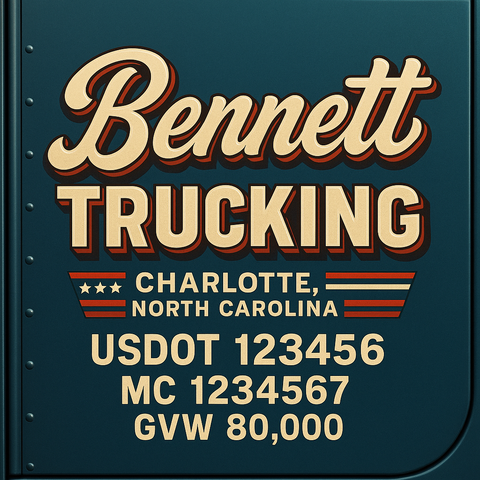 Custom Truck Door Sign Decal Stickers For Business, Trucking Business, Work Trucks (2-Pack)