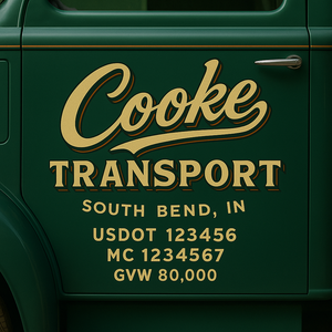 Custom Truck Door Sign Decal Stickers For Business, Trucking Business, Work Trucks (2-Pack)