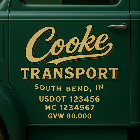 Custom Truck Door Sign Decal Stickers For Business, Trucking Business, Work Trucks (2-Pack)