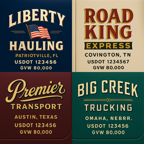 Custom Truck Door Sign Decal Stickers For Business, Trucking Business, Work Trucks (2-Pack)