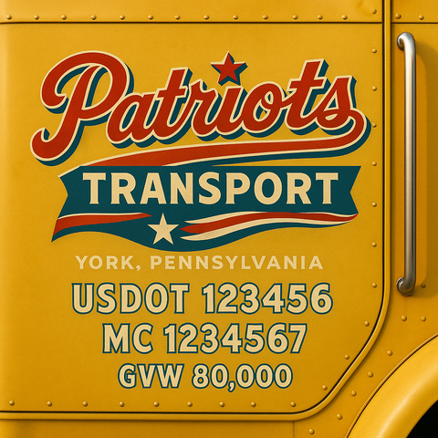 Custom Truck Door Sign Decal Stickers For Business, Trucking Business, Work Trucks (2-Pack)