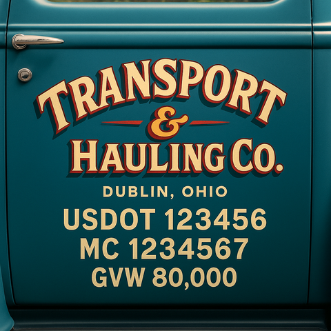 Custom Truck Door Sign Decal Stickers For Business, Trucking Business, Work Trucks (2-Pack)