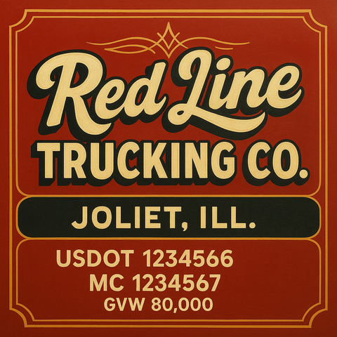 Custom Truck Door Sign Decal Stickers For Business, Trucking Business, Work Trucks (2-Pack)
