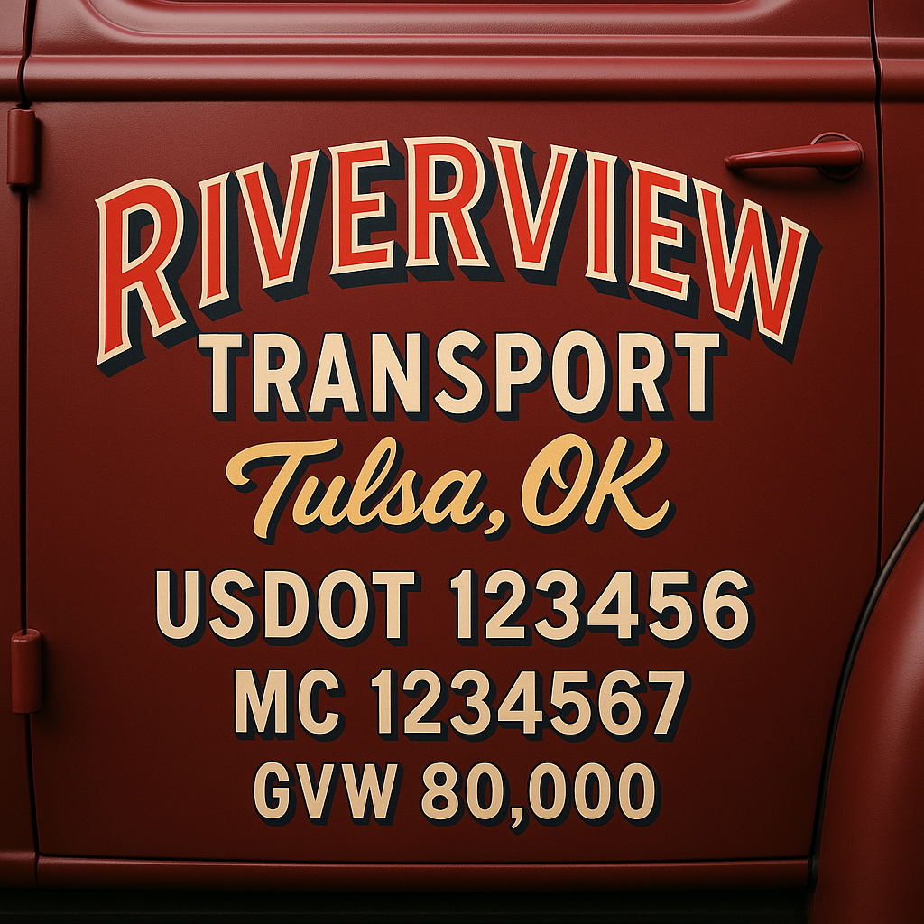 Custom Truck Door Sign Decal Stickers For Business, Trucking Business, Work Trucks (2-Pack)