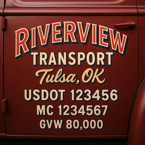 Custom Truck Door Sign Decal Stickers For Business, Trucking Business, Work Trucks (2-Pack)