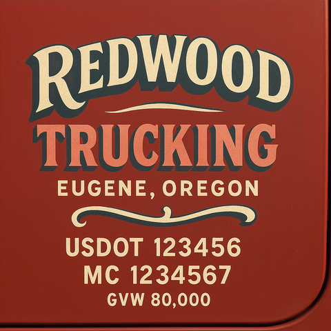 Custom Truck Door Sign Decal Stickers For Business, Trucking Business, Work Trucks (2-Pack)