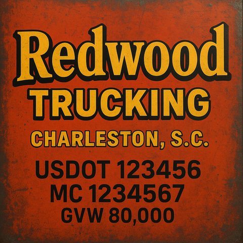 Custom Truck Door Sign Decal Stickers For Business, Trucking Business, Work Trucks (2-Pack)