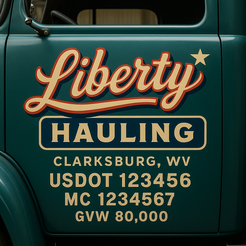 Custom Truck Door Sign Decal Stickers For Business, Trucking Business, Work Trucks (2-Pack)