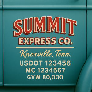 Custom Truck Door Sign Decal Stickers For Business, Trucking Business, Work Trucks (2-Pack)