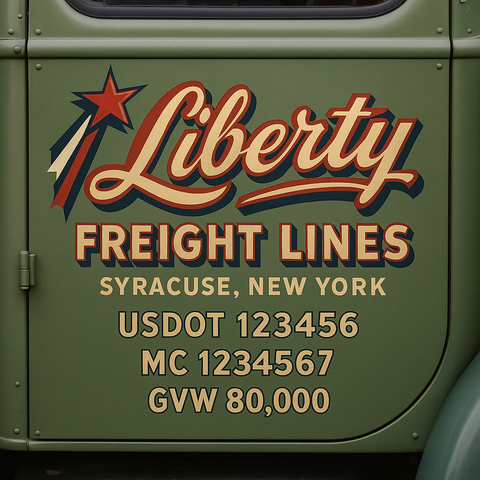 Custom Truck Door Sign Decal Stickers For Business, Trucking Business, Work Trucks (2-Pack)