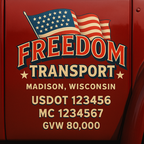 Custom Truck Door Sign Decal Stickers For Business, Trucking Business, Work Trucks (2-Pack)