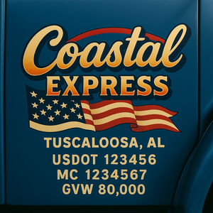 Custom Truck Door Sign Decal Stickers For Business, Trucking Business, Work Trucks (2-Pack)