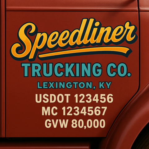 Custom Truck Door Sign Decal Stickers For Business, Trucking Business, Work Trucks (2-Pack)