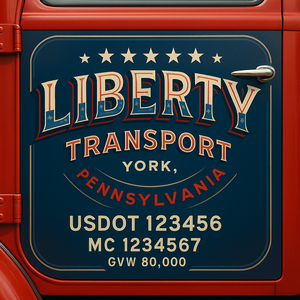 Custom Truck Door Sign Decal Stickers For Business, Trucking Business, Work Trucks (2-Pack)