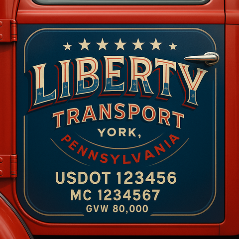 Custom Truck Door Sign Decal Stickers For Business, Trucking Business, Work Trucks (2-Pack)