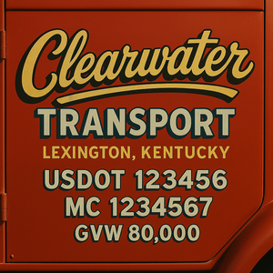 Custom Truck Door Sign Decal Stickers For Business, Trucking Business, Work Trucks (2-Pack)