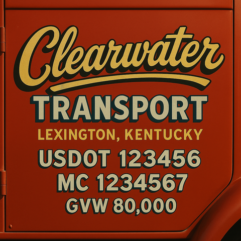 Custom Truck Door Sign Decal Stickers For Business, Trucking Business, Work Trucks (2-Pack)