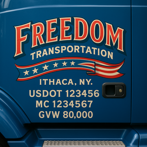 Custom Truck Door Sign Decal Stickers For Business, Trucking Business, Work Trucks (2-Pack)