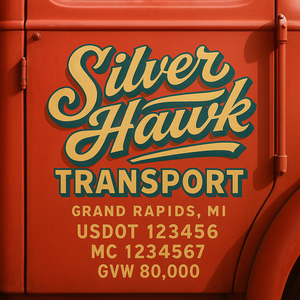 Custom Truck Door Sign Decal Stickers For Business, Trucking Business, Work Trucks (2-Pack)