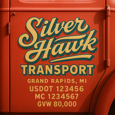 Custom Truck Door Sign Decal Stickers For Business, Trucking Business, Work Trucks (2-Pack)