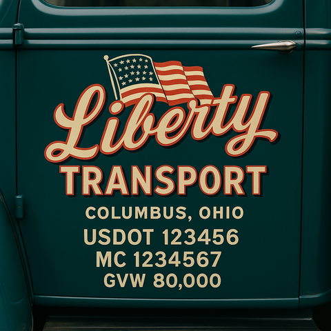 Custom Truck Door Sign Decal Stickers For Business, Trucking Business, Work Trucks (2-Pack)