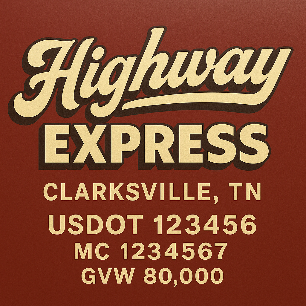 Custom Truck Door Sign Decal Stickers For Business, Trucking Business, Work Trucks (2-Pack)