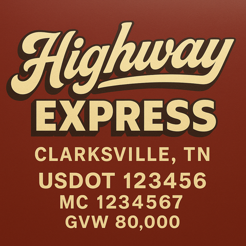 Custom Truck Door Sign Decal Stickers For Business, Trucking Business, Work Trucks (2-Pack)
