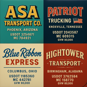 Custom Truck Door Sign Decal Stickers For Business, Trucking Business, Work Trucks (2-Pack)