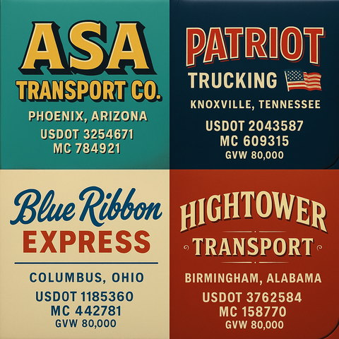Custom Truck Door Sign Decal Stickers For Business, Trucking Business, Work Trucks (2-Pack)