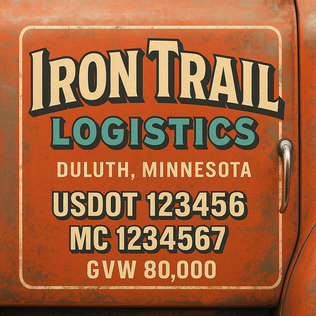 Custom Truck Door Sign Decal Stickers For Business, Trucking Business, Work Trucks (2-Pack)