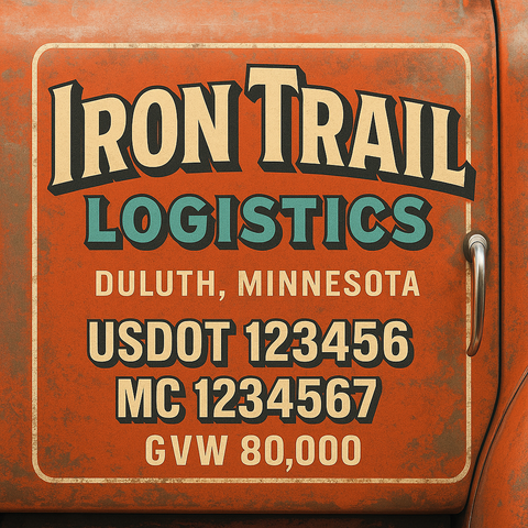 Custom Truck Door Sign Decal Stickers For Business, Trucking Business, Work Trucks (2-Pack)
