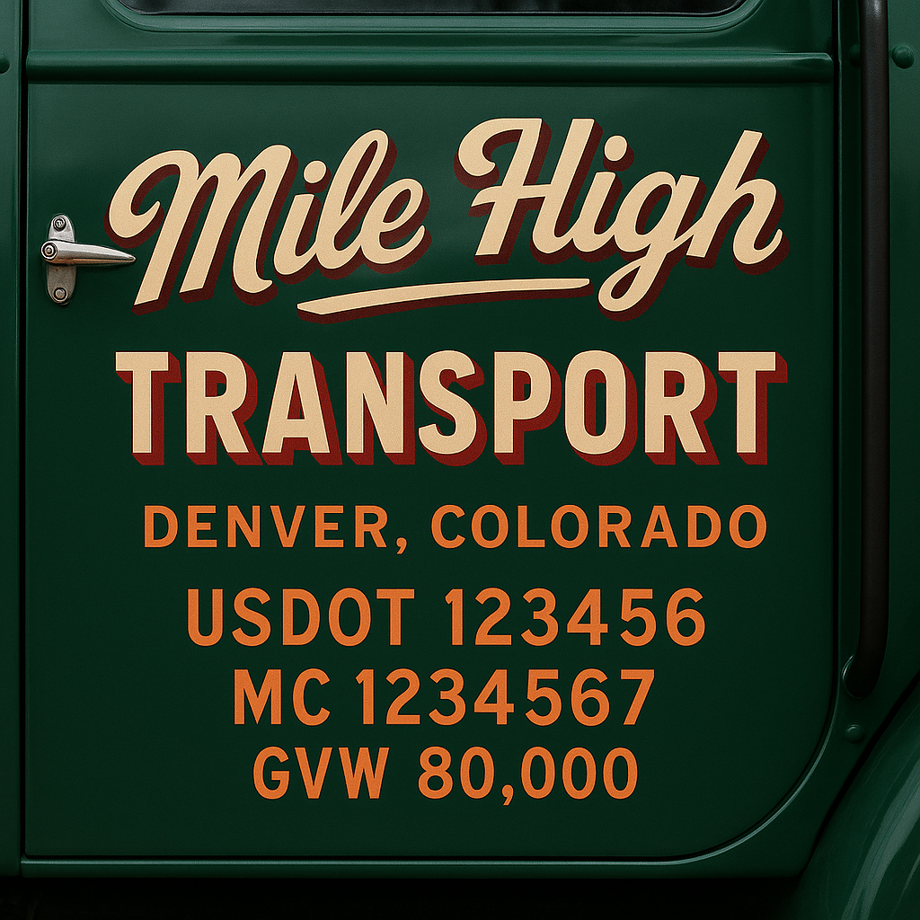Custom Truck Door Sign Decal Stickers For Business, Trucking Business, Work Trucks (2-Pack)