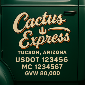Custom Truck Door Sign Decal Stickers For Business, Trucking Business, Work Trucks (2-Pack)