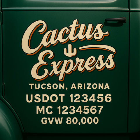Custom Truck Door Sign Decal Stickers For Business, Trucking Business, Work Trucks (2-Pack)