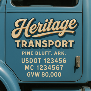 Custom Truck Door Sign Decal Stickers For Business, Trucking Business, Work Trucks (2-Pack)