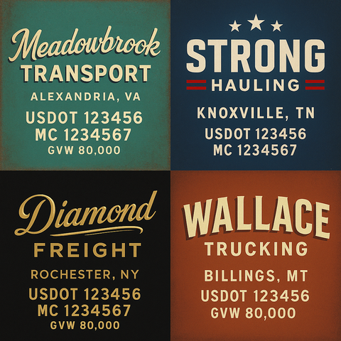 Custom Truck Door Sign Decal Stickers For Business, Trucking Business, Work Trucks (2-Pack)