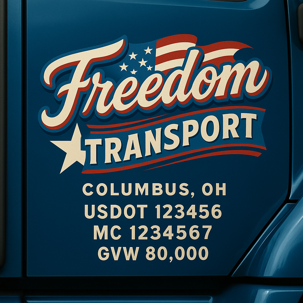 Custom Truck Door Sign Decal Stickers For Business, Trucking Business, Work Trucks (2-Pack)