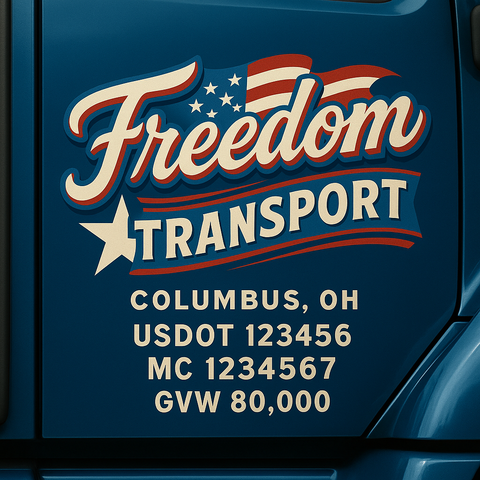 Custom Truck Door Sign Decal Stickers For Business, Trucking Business, Work Trucks (2-Pack)